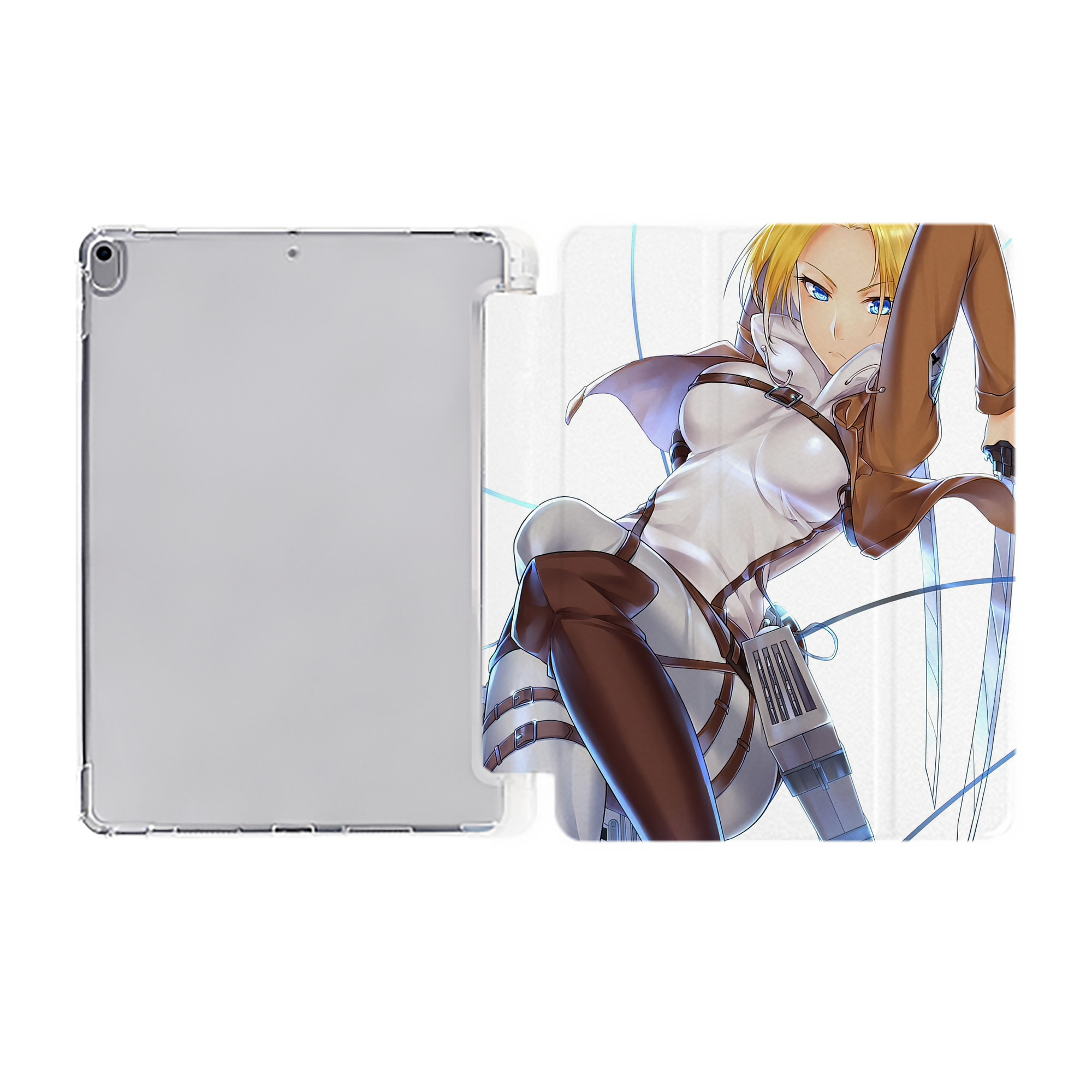 （画像用） 進撃の巨人 Attack on Titan IPad ケース ペン収納付き 三つ折りスタンド PUレザー×シリコン 対応機種9.5/10.5/10.9インチ